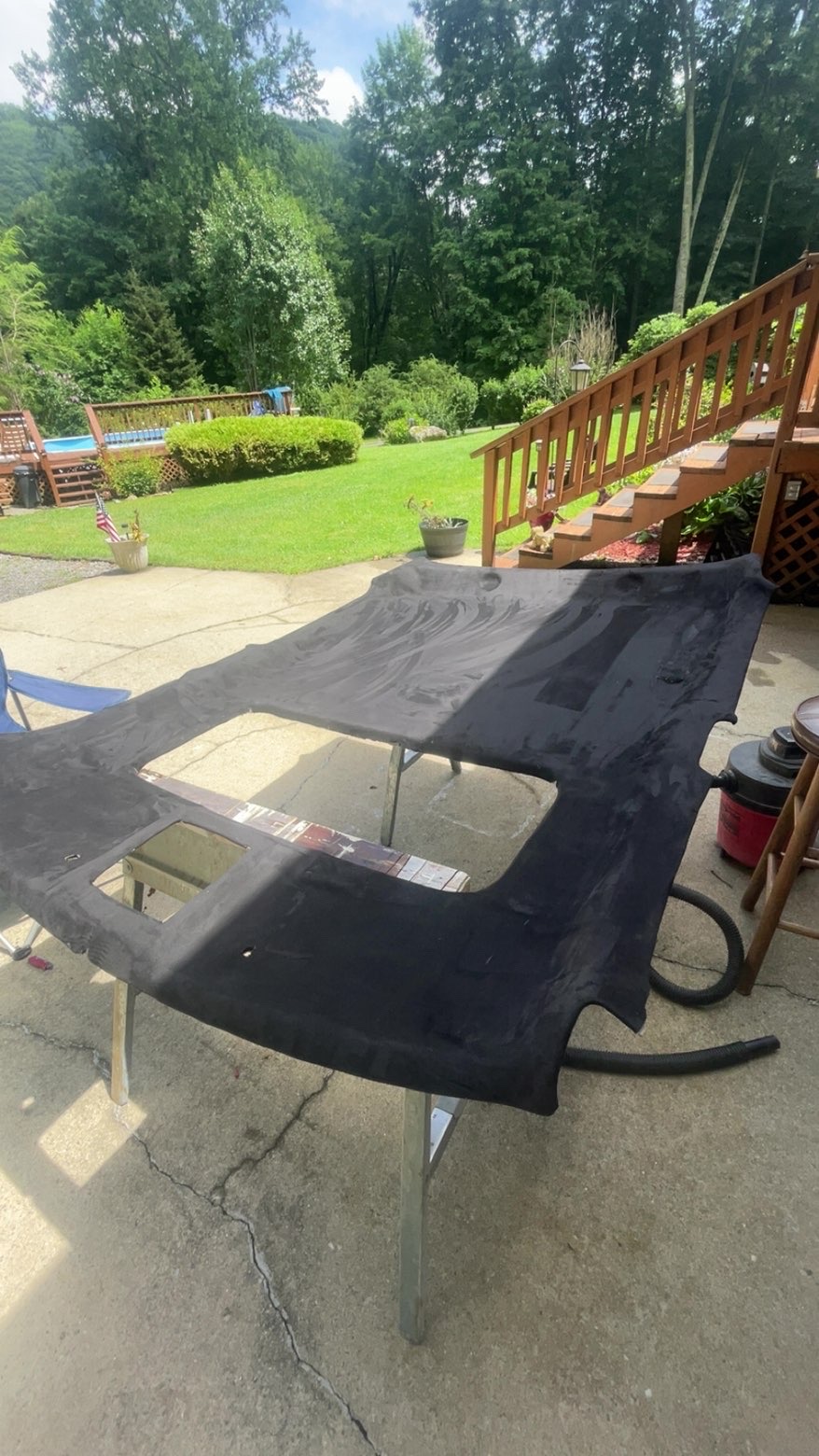 Suede headliner preparation